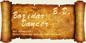 Božidar Dancer vizit kartica